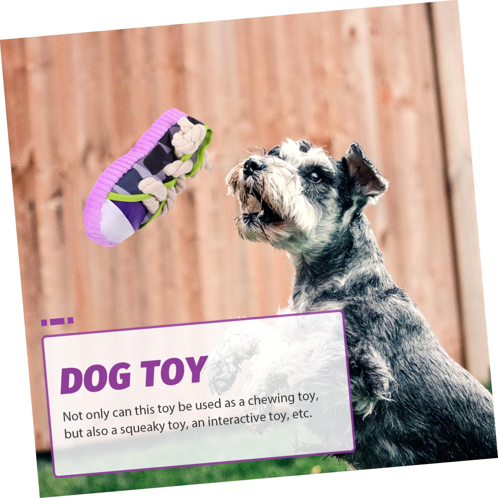 BESTonZON Juguete para Perros Forma de Zapato Molar Chirriante de Lona y Cuerda de Algodón Fácil de Limpiar Adecuado para Cachorros y Perros Pequeños