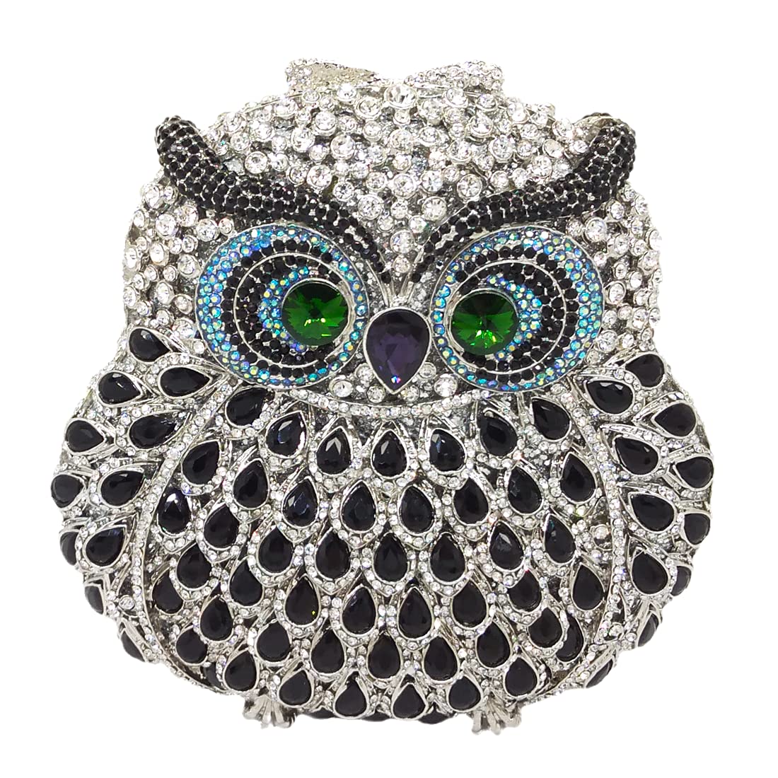 Boutique De FGGOwl Crystal Clutch Bag Animal Evening Handbags Women Formal Party Rhinestone Clutch Purse,Mini