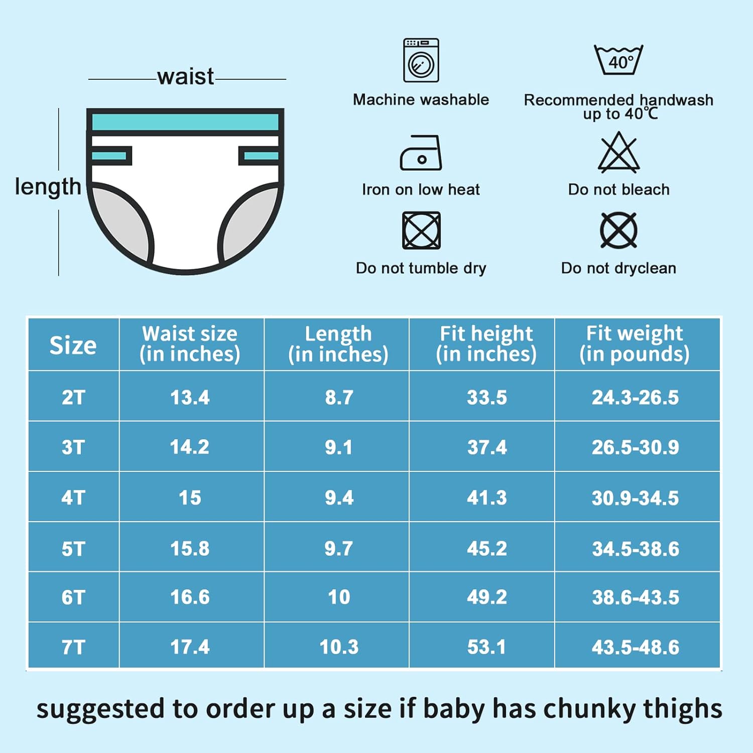 MooMoo Baby Potty Training Underwear for Boys Absorbent Cotton Training Pants Washable and Reusable 2T-7T 6 Packs - Image 2