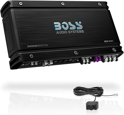 BOSS Audio OX4.400 amplificador para auto con 4canales, 1,600W, rango completo, clase AB, 2-8ohmios estables, con transistor MOSFET y conexión modo