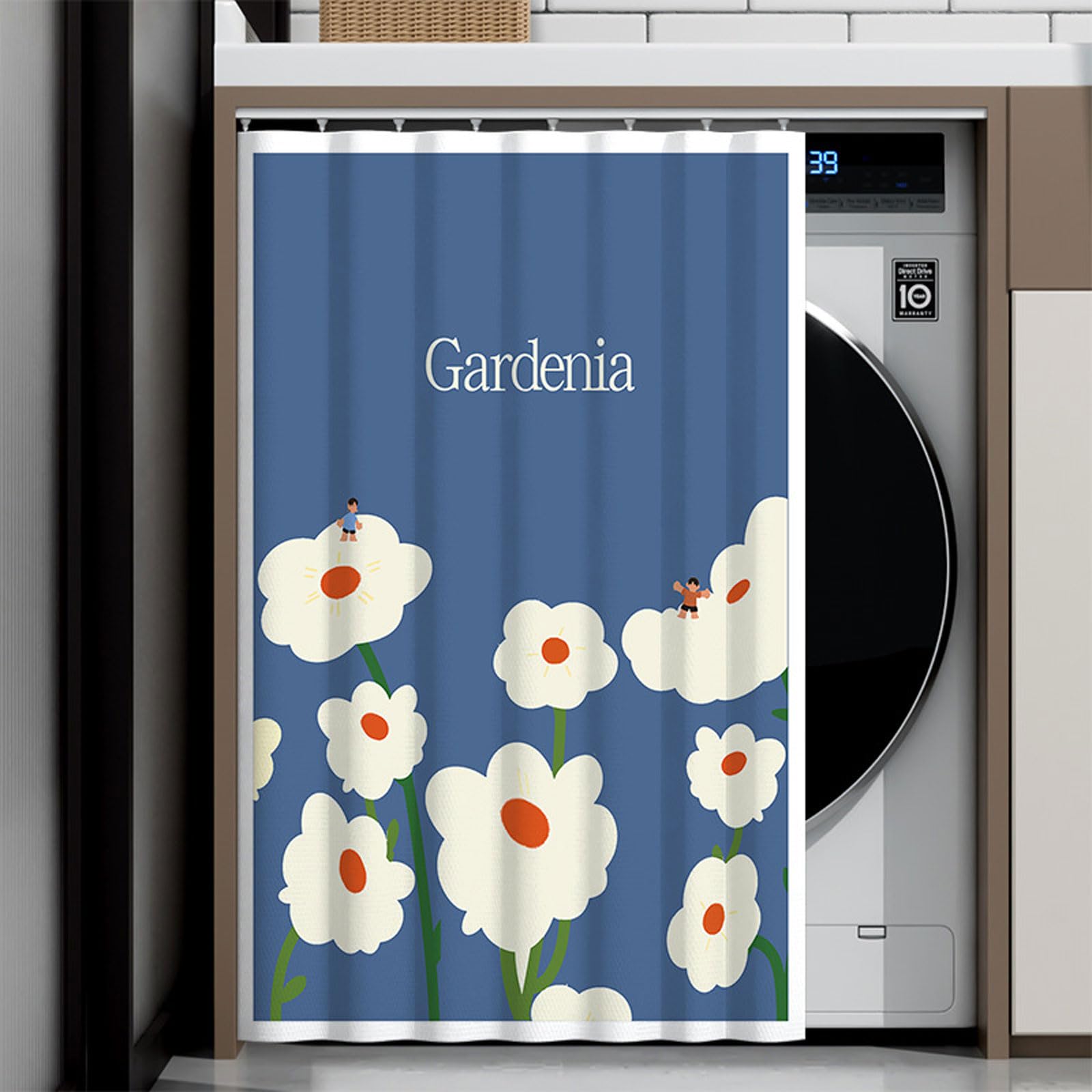 Rideau D'armoire Ou D'étagère En Tissu Anti-poussière - Plusieurs Tailles (ex: 90x120cm) - Installation Sur Rail Coulissant, Pour Cuisine, Salon, Chambre - 7