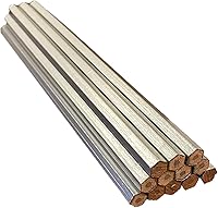 Vista 2 de RevMark Lápiz hexagonal plateado con plomo plateado, paquete de 12, fabricado en los Estados Unidos, marcado de calidad para trabajadores