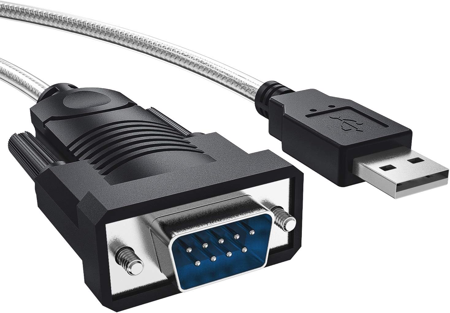Serial to USB Cable, Ancable 5-Feet USB 2.0 to RS232 DB9 Male Serial Converter Cable Adapter with RS232 Female Coupler and Prolific Chipset for Windows 10, 8.1, 8, 7, Mac OS X 10.6, etc