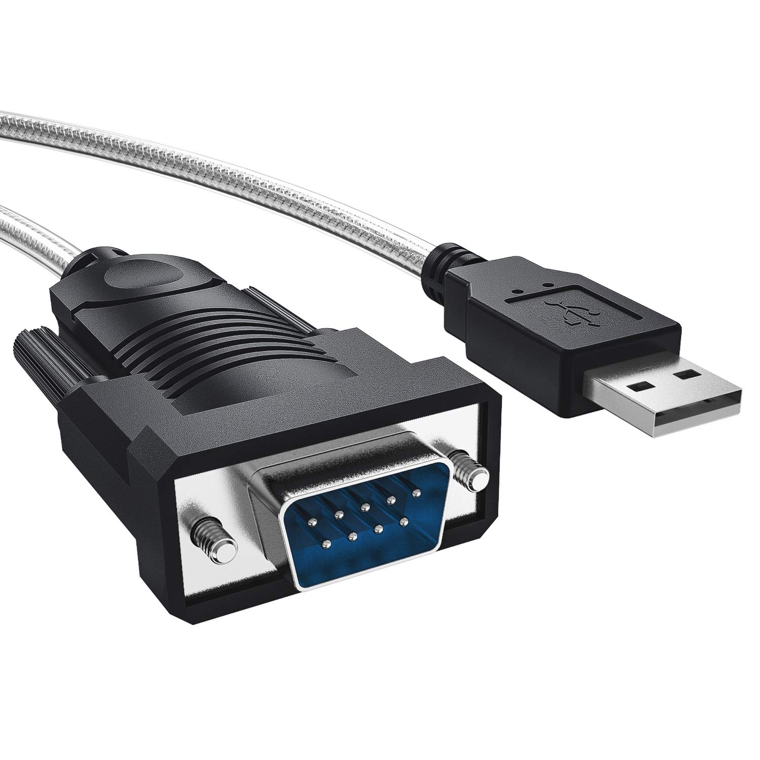 Serial to USB Cable, Ancable 5-Feet USB 2.0 to RS232 DB9 Male Serial Converter Cable Adapter with RS232 Female Coupler and Prolific Chipset for Windows 10, 8.1, 8, 7, Mac OS X 10.6, etc
