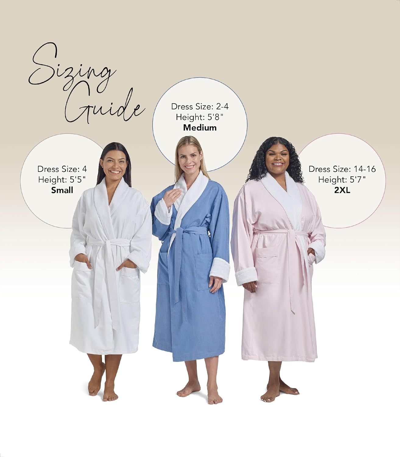Women's Microfiber Robe by BOCA - Luxury Hotel Bathrobe, Long Spa Robes for Women - Generous Sizing - Image 3