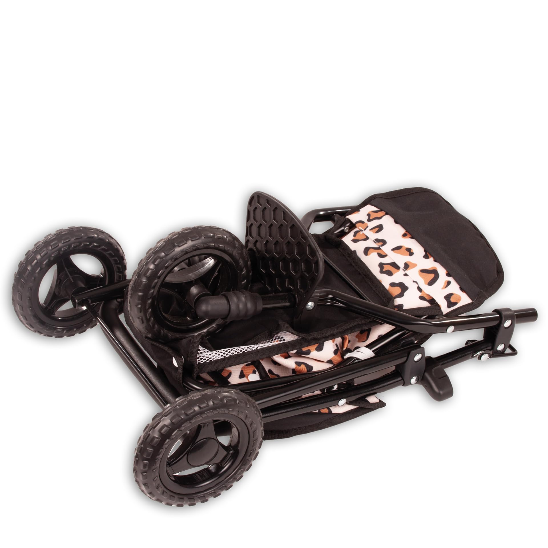 Götz 3403615 3-Rad Buggy Tiger Puppenwagen klappbar für Puppen | Zubehör für Babypuppen Gr. S/M/L 30-48 cm, Stehpuppen Gr. XS/XM/XL 27-50 cm, Schiebehöhe ca. 54 cm, für Kinder ab 3 Jahren