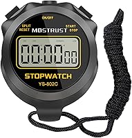 Vista 1 de Digital Simple Stopwatch, 1/30 Lap Basic Stopwatch, No Bells, No Clock, No Alarm, Silent, Child Friendly, ON/Off for Swimming Coaches Kids