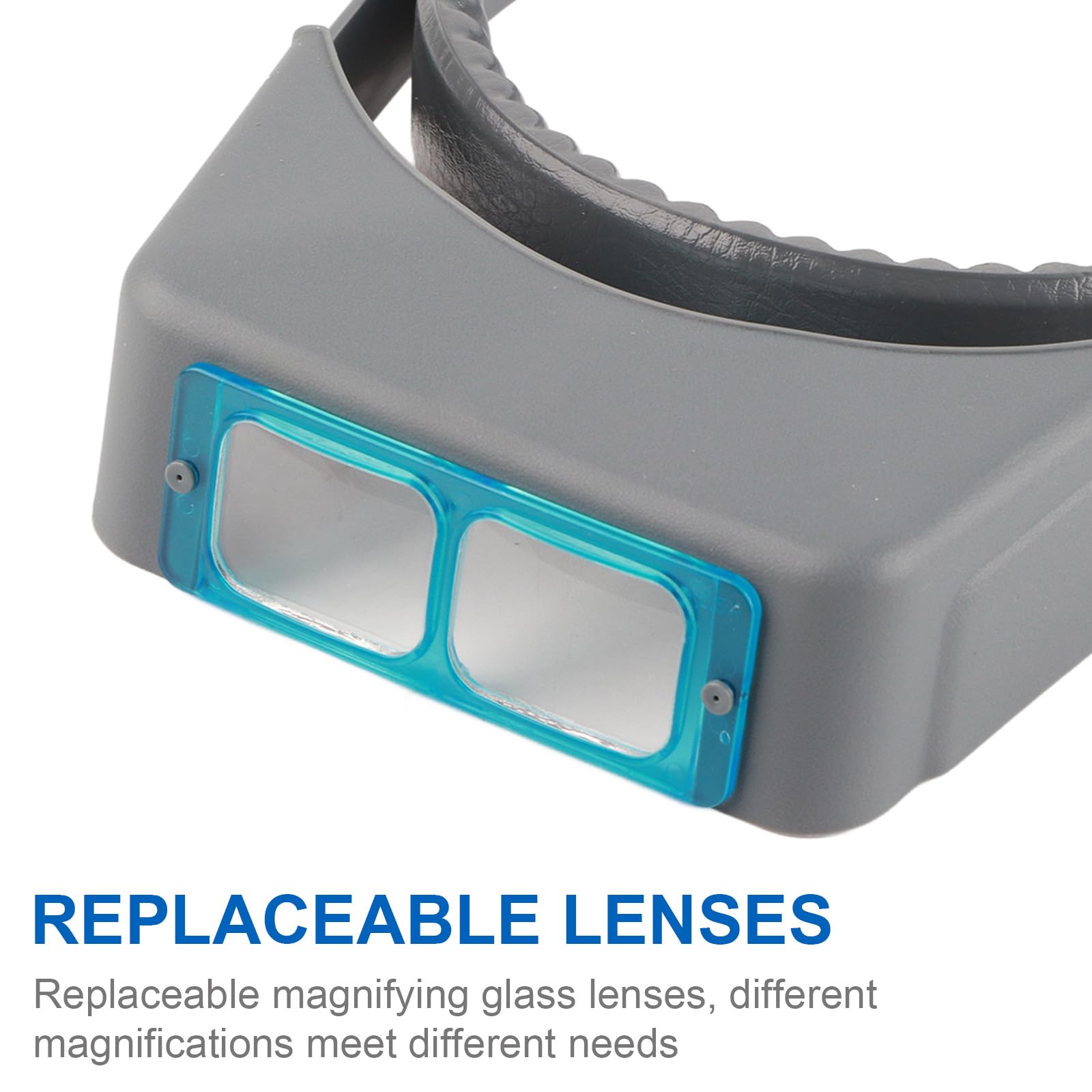ANKROYU Headband Magnifier with Optical Glass Lenses, Hands-Free Reading Magnifier - Image 3