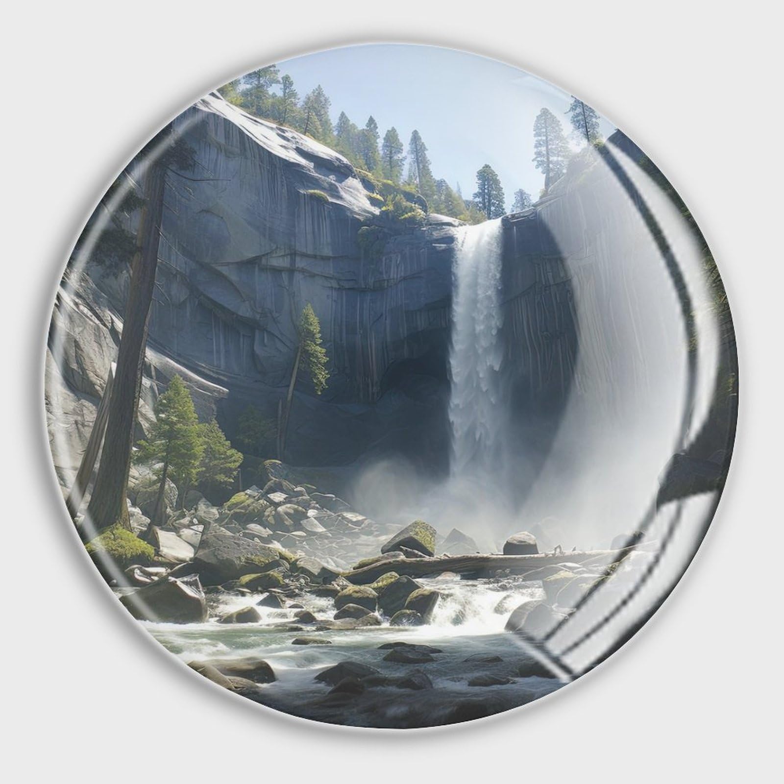 Aimants Yosemite en verre de qualité supérieure pour décoration de réfrigérateur épurée