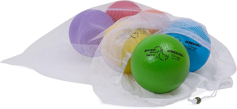 Champion Sports Rhino Skin Dodgeballs: Basic 6 Inch Set for Kids + 8 Inch Set for Older Kids & Adults