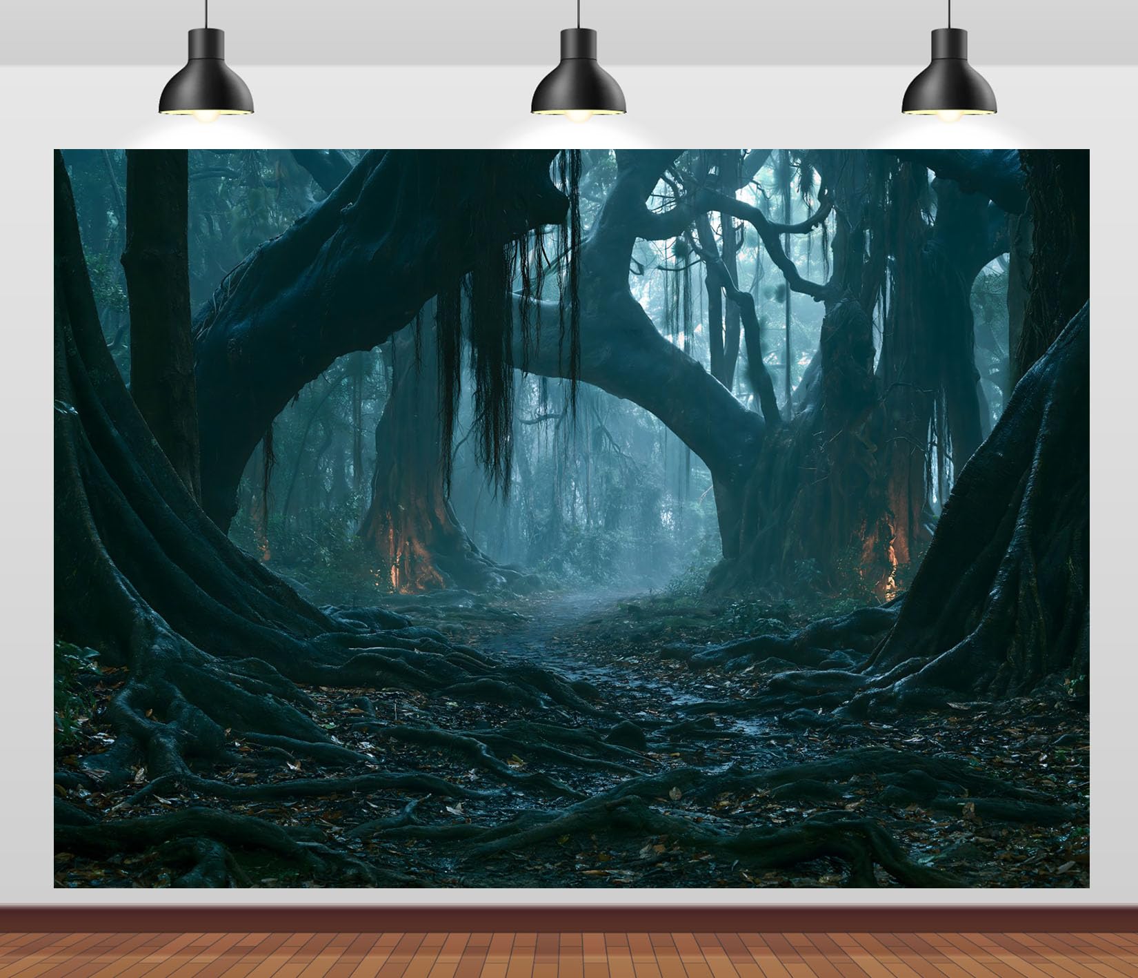 12x8FT (3.6x2.5m) Boschetto Alberi Nella Nebbia Sfondo Fotografico