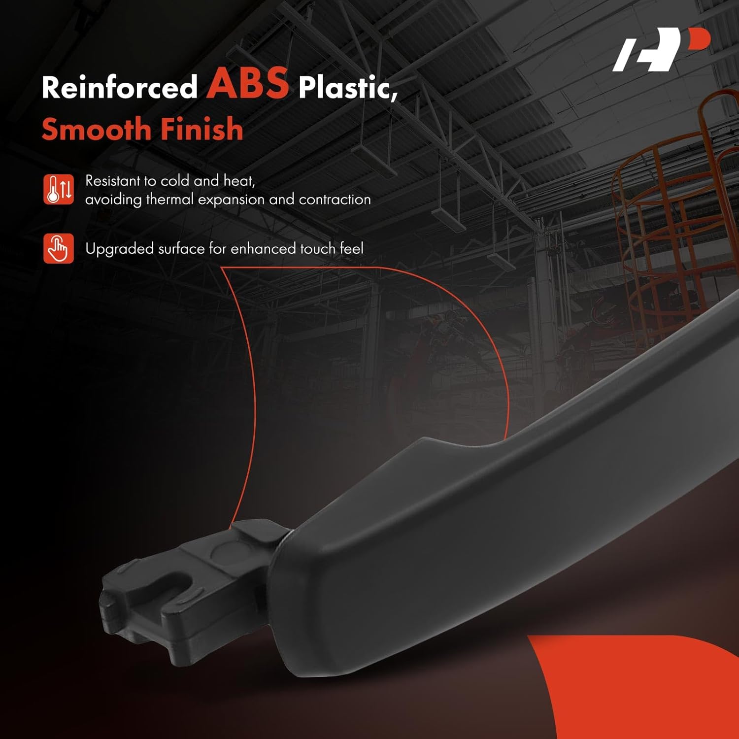 A-Premium Front Right or Rear Exterior Door Handle Compatible with Nissan Frontier 2005-2020, Pathfinder 2005-2012, Maxima, NV1500, NV2500, NV3500, Xterra, Quest & Suzuki Equator, Smooth Black