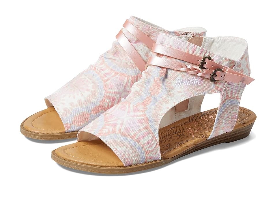 Blowfish Malibu Kids Blumoon-K (Little Kids/Big Kids) (Boho Tie-Dye Canvas/Rose Quartz Die Cut) Girls Shoes INTERNATIONAL SHIPPING