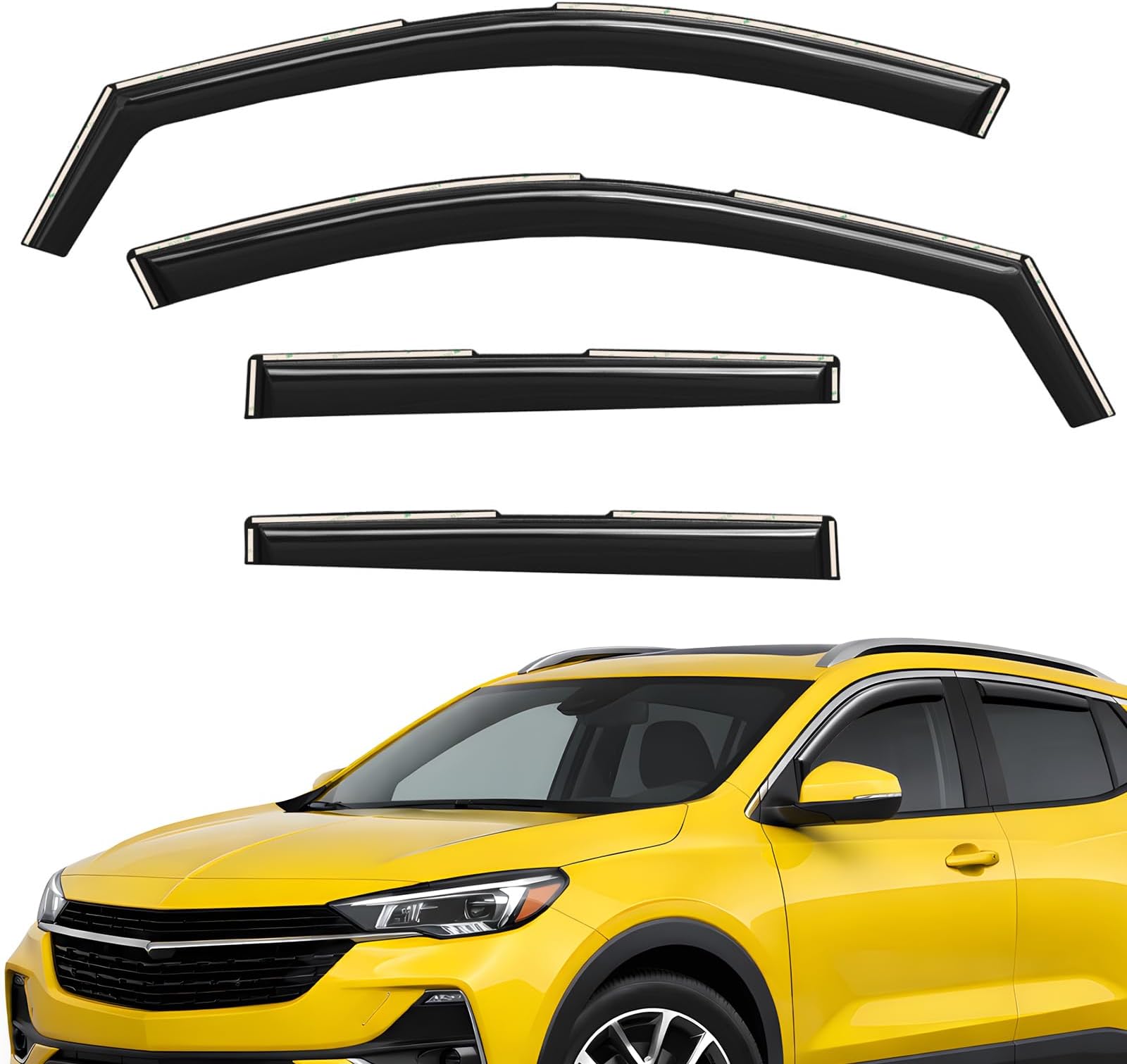 Extra Durable Window Deflectors in-Channel Window Visors Rain Guards Fit for Buick Encore GX 2020-2026, Sun Visors, Wind Vent for Shades, Exterior Car Accessories - 4 pcs. AG0930