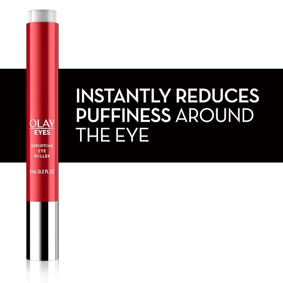 Olay Eye Treatment Eyes Depuffing Eye Roller with Vitamin E Massages to Help Reduce Puffiness and Instantly Awaken Tired-Looking Eyes, 0.2 Fl Oz