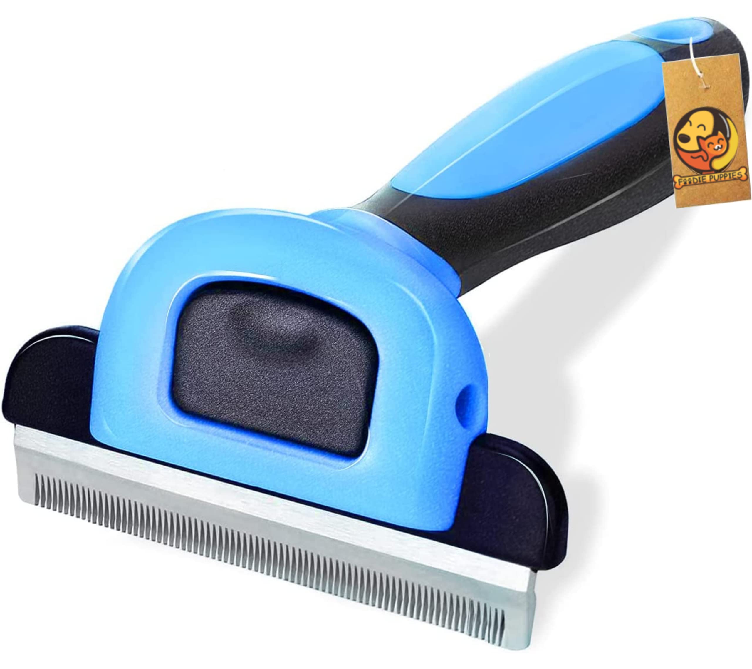 Foodie Puppies Pet Grooming Brush, Deshedding Tool for Dogs & Cats - Effectively Reduces Shedding by up to 95% for Short, Medium and Long Pet Hair (Blue Faded - Small) (B0BGY1V6VW) Amazon Price History, Amazon Price Tracker