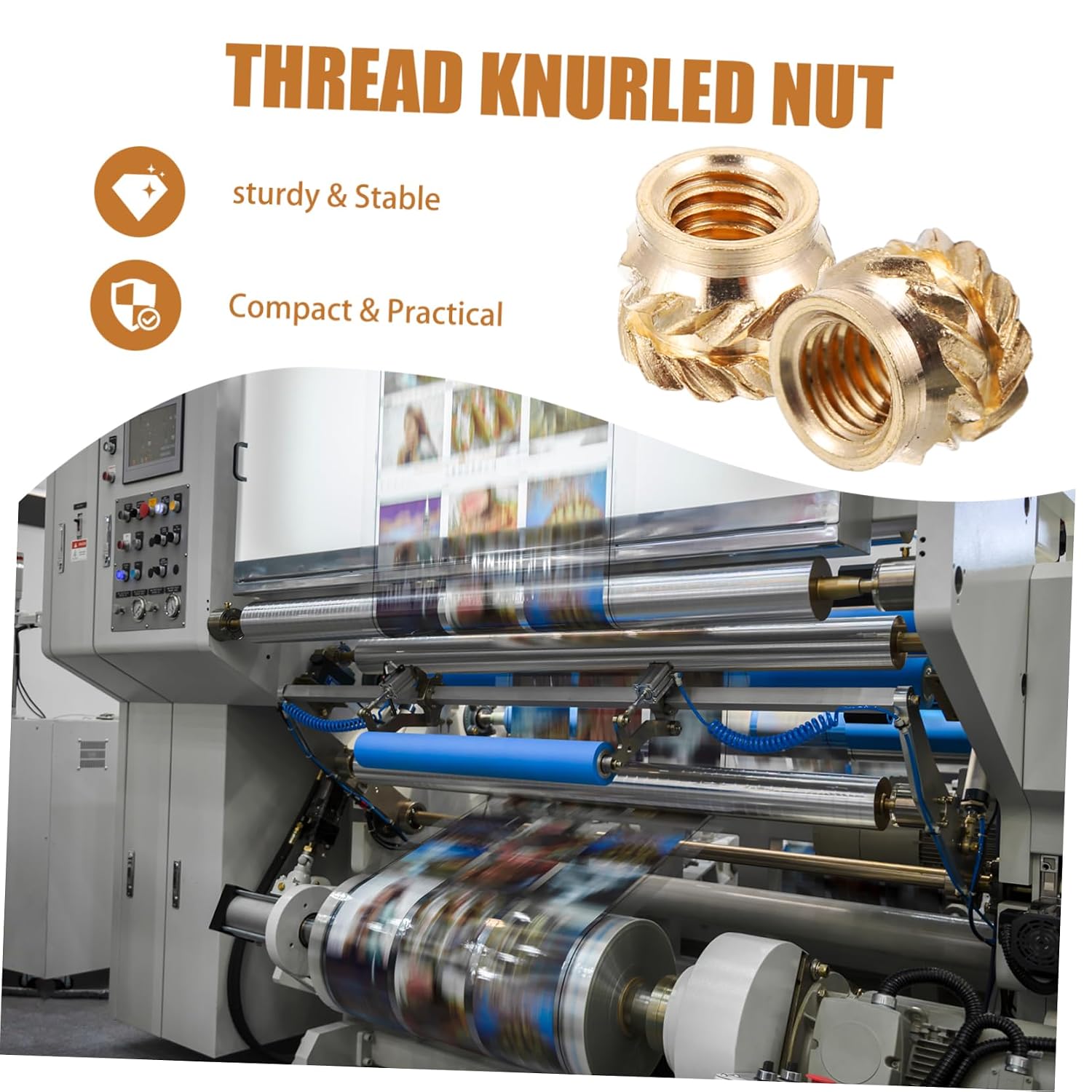 50pcs Copper Thread Insert Nuts M3x4x5 for 3D Printers