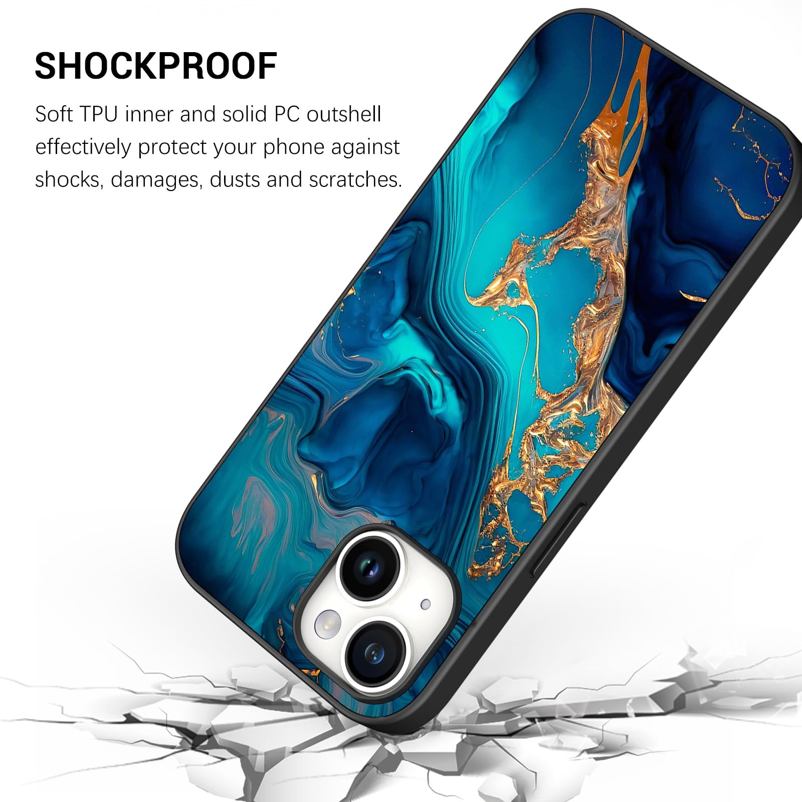 GaoBao for iPhone 13 Case Shockproof, Slim Fit iPhone 13 Phone Case Glow in The Dark - Image 4