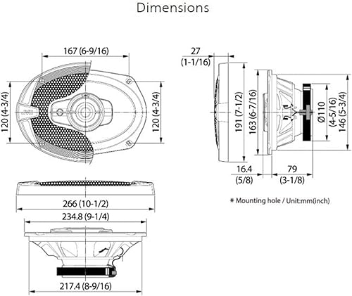 Miniatura 6 de JVC CS-DR693 DRVN - Altavoces para automóvil, 500 vatios de potencia por par, 250 vatios cada uno, 6 x 9 pulgadas, rango completo, 3 vías,