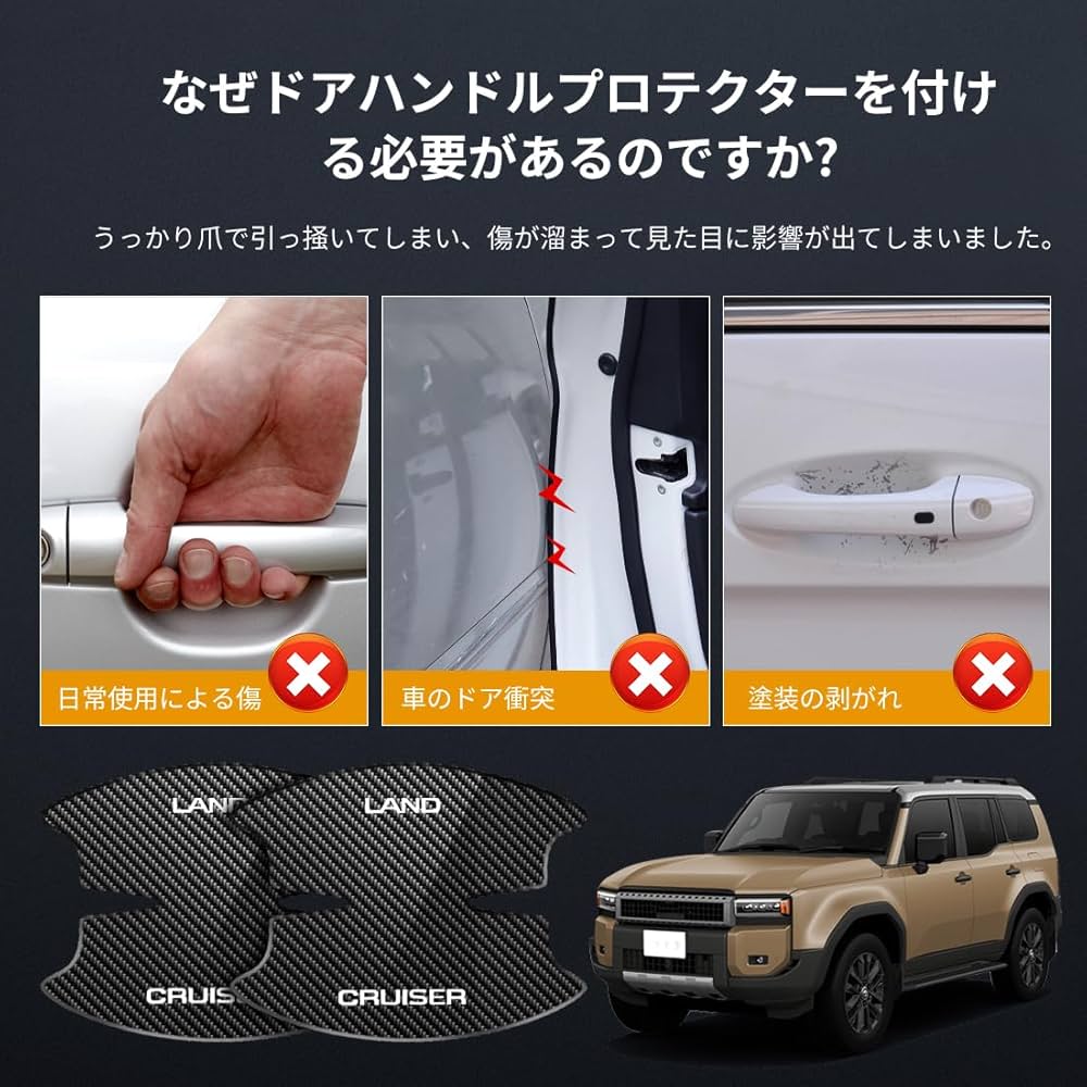 Amazon.co.jp: LUTU 最新型 ドアハンドル プロテクター パーツ
