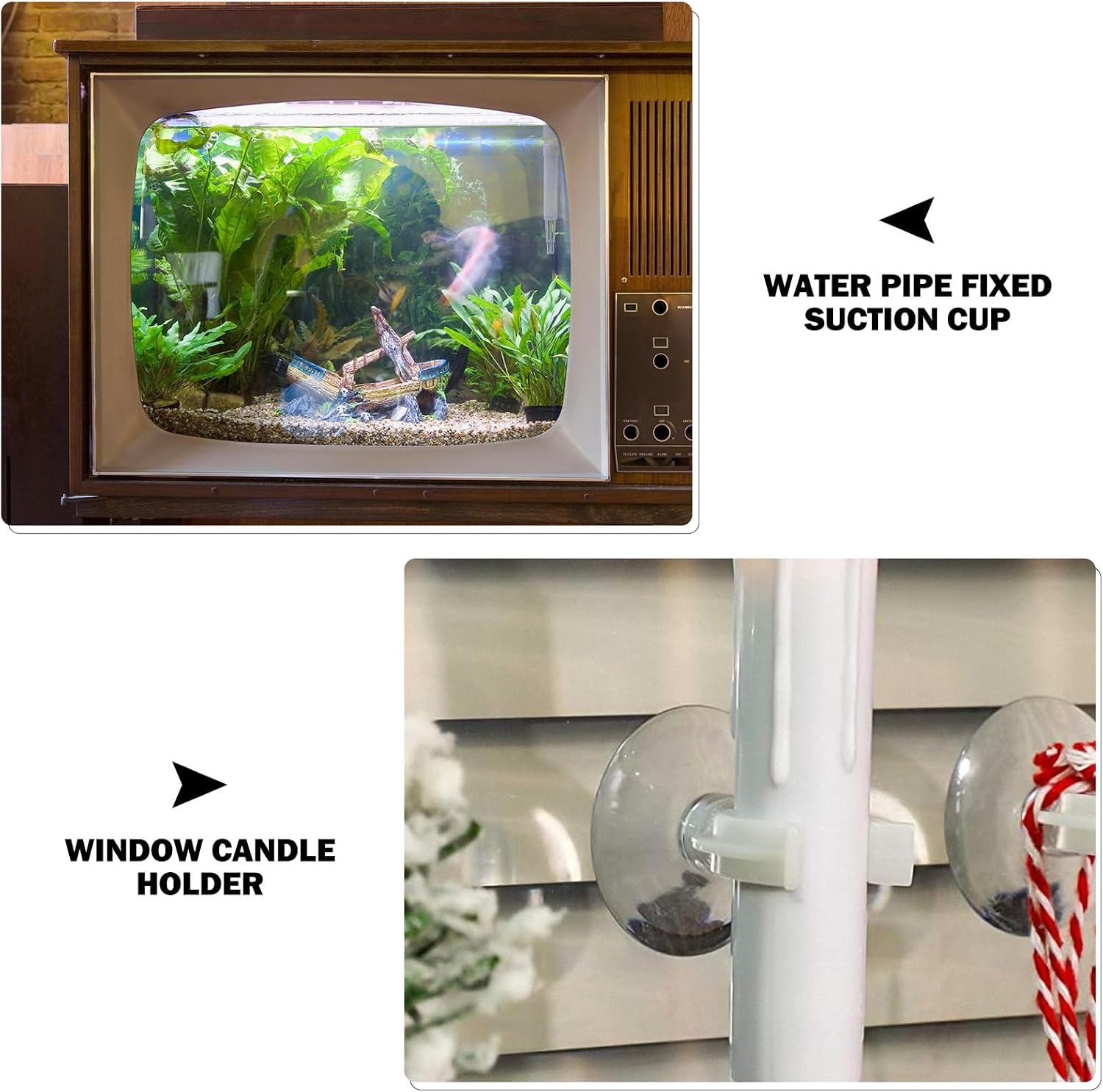 minkissy 6pcs Christmas Candles Holders - Candles Holders with Suction Cups Home Decoration Window Candle Holder for Christmas Celebration Candles (20mm)