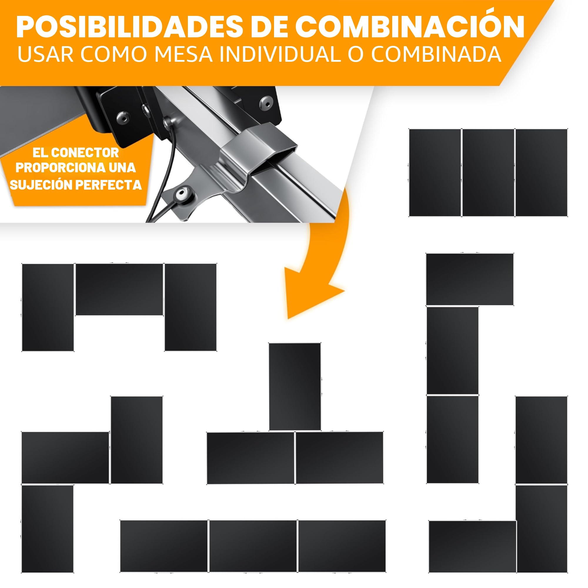 KESSER® Mesa multifunción Profesional de 3 Piezas, 100 x 60 cm, Mesa para empapelar, Capacidad de Carga de 30 kg por Mesa con función Extensible, Plegable, Mesa Auxiliar Multiusos para Camping