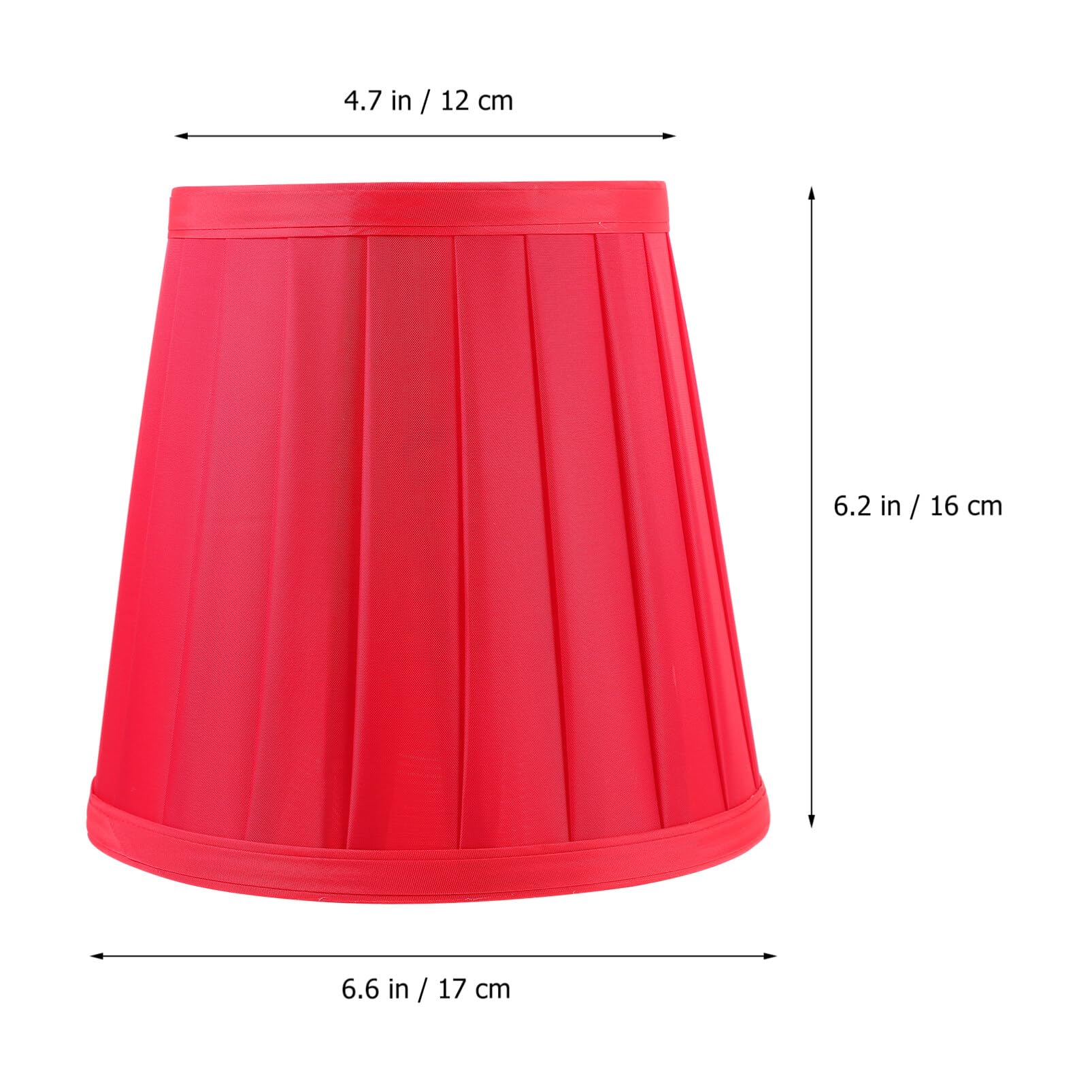 Kichvoe Stoff-Lampenschirm In Rot – Plissee-Design, Clip-On Für E27 Fassung, Für Tisch- & Stehlampen