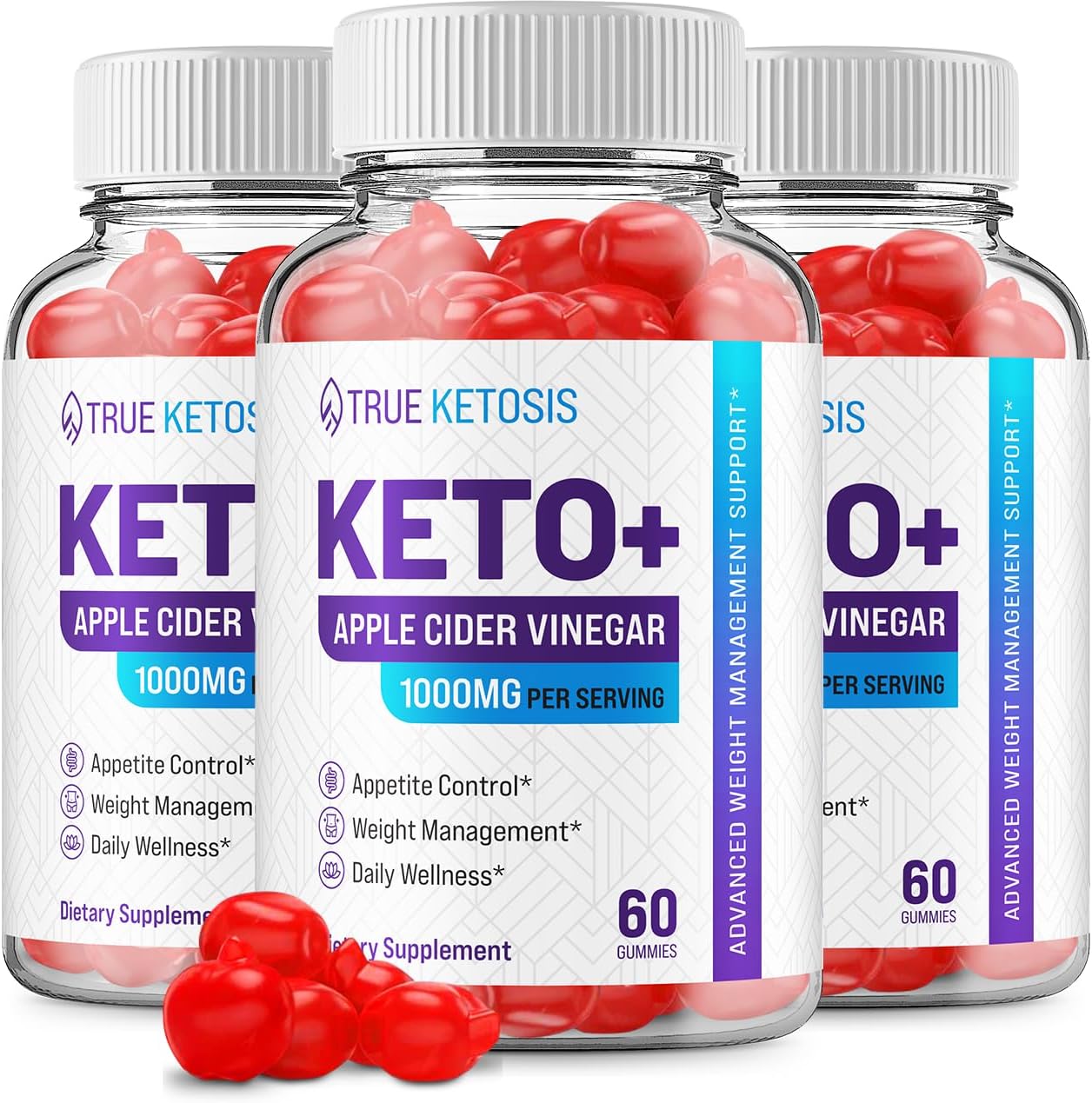 (3 Pack) True Ketosis ACV Gummies Official Keto True