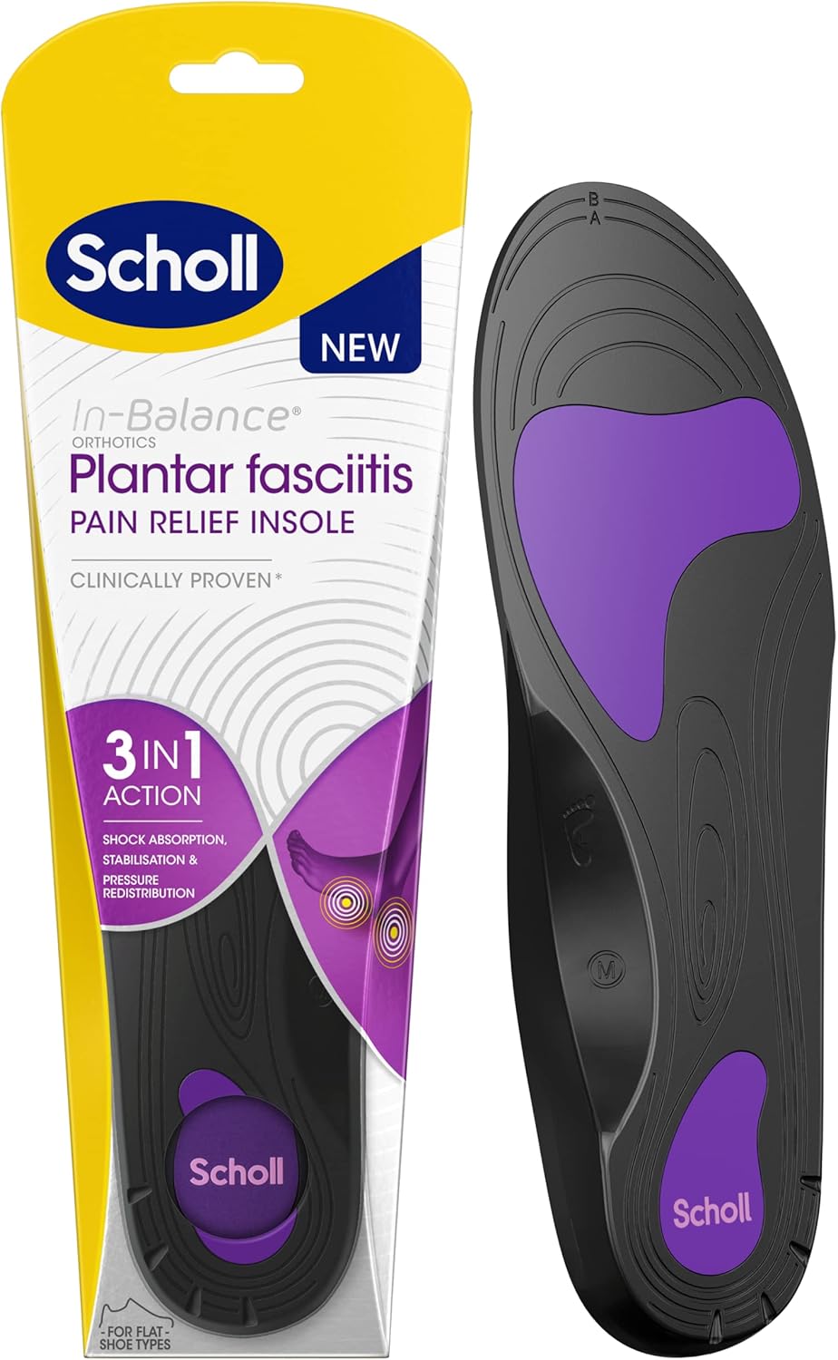 Scholl InBalance Orthotics Plantar Fasciitis Pain Relief Insoles 3