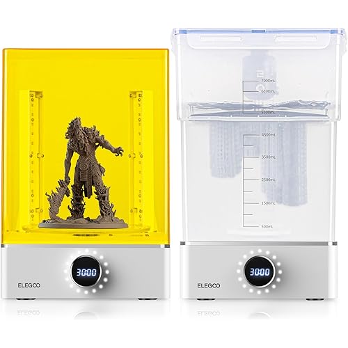 ELEGOO Mercury X Bundle with Separate Wash Station and Cure Station for Large Resin 3D Printed Models, Compatible with Saturn, Mars MSLA 3D Printers