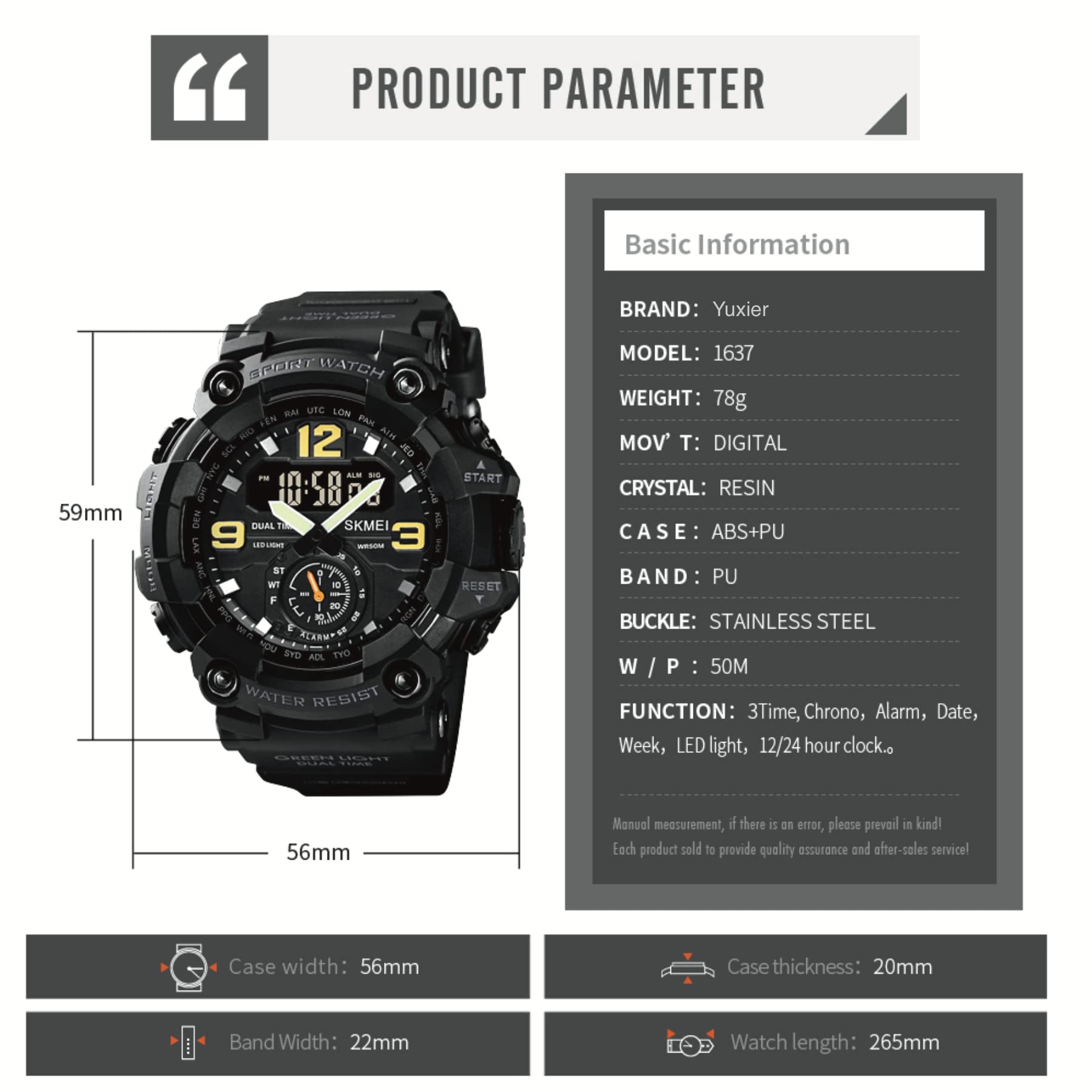 Orologio militare da uomo Camouflage Sport Outdoor Impermeabile Orologi da polso Data Multi Funzione con LED Allarme Tempo Multiplo
