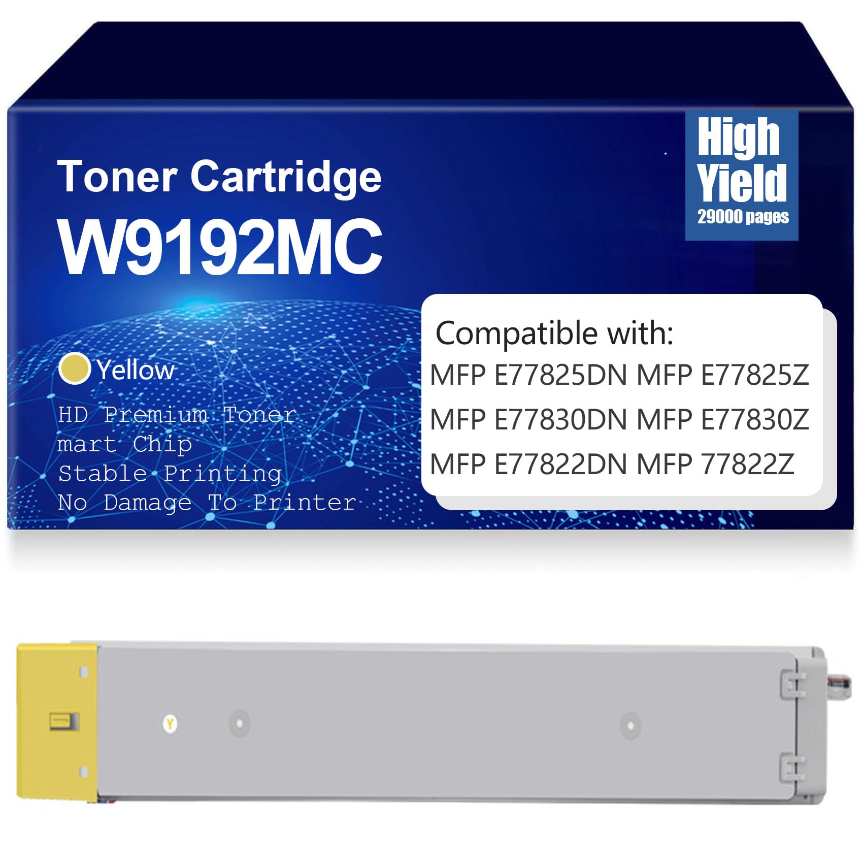 Toner W9191MC HP LaserJet MFP E77822dn pour des réunions réussies