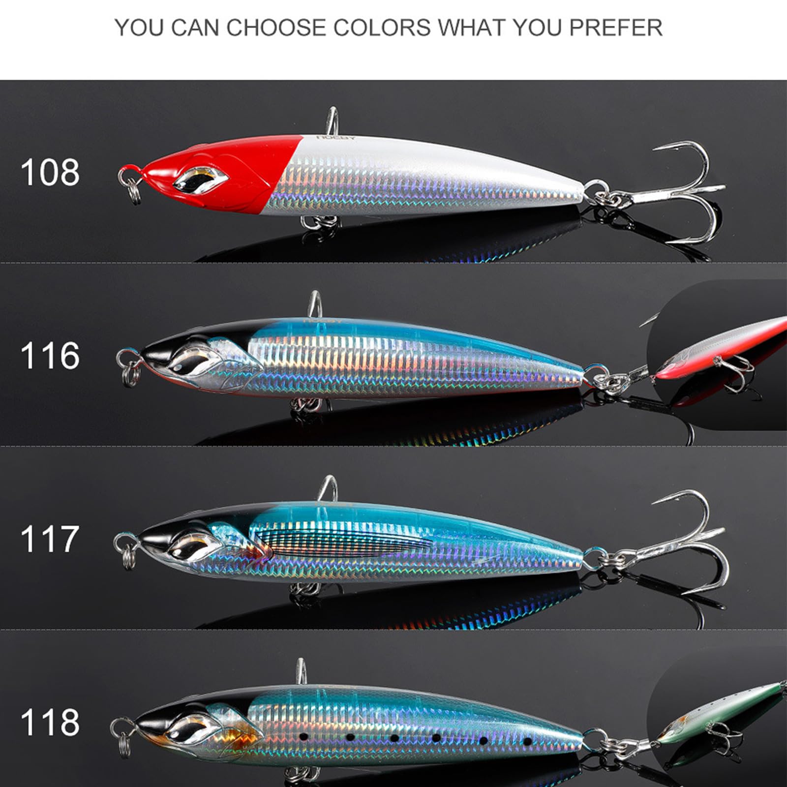 Leurres de pêche 86 g 190 mm appâts durs artificiels hameçons triples appâts de pêche appâts de pêche Crankbait Leurres coulant pour truite de mer