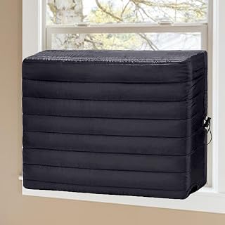 Indoor Air Conditioner Cover, AC Unit Covers for Inside, AC Cover for Inside Window Unit 17 x 13 x 3.5 inch ( L x H x D ), Black