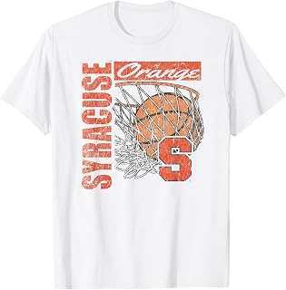 Syracuse Orange Vintage Basketball 90's White T-Shirt