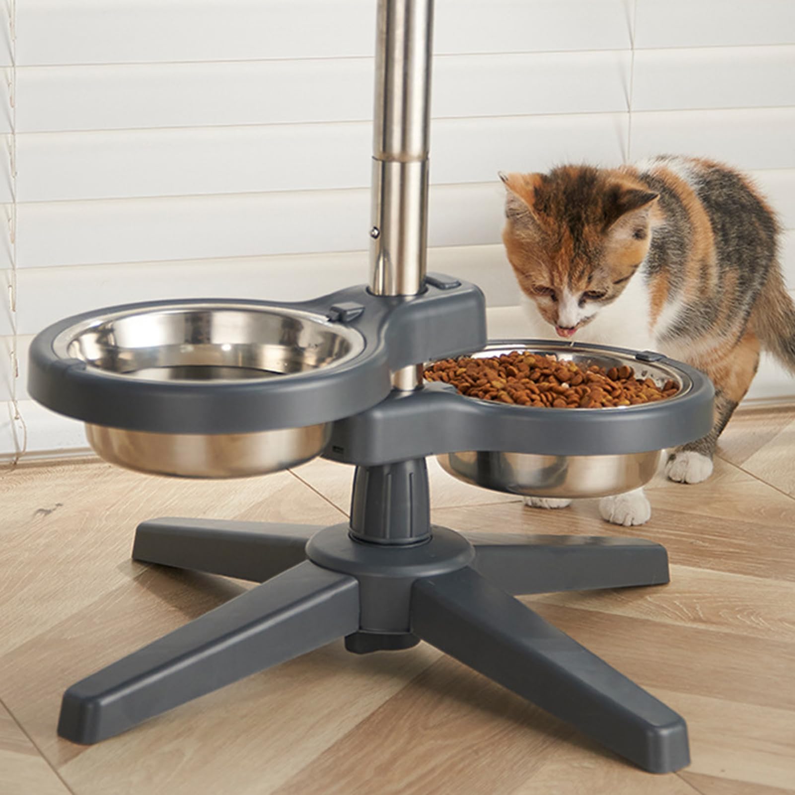 Futternäpfe Für Haustiere – Erhöhter Doppelnapf, Futterständer, Abnehmbare | Schalen Aus Edelstahl, Stabile, Rutschfeste Basis, Ergonomische, Erhöhte Lösung Für Das Essen Von Haustieren | Für Den Täglic