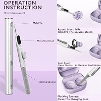 Vista 7 de Inesore Funda para Samsung Galaxy Buds FE/Galaxy Buds 2/Pro/Galaxy Buds Live, con carcasa de bloqueo de seguridad, accesorios con llavero/correa