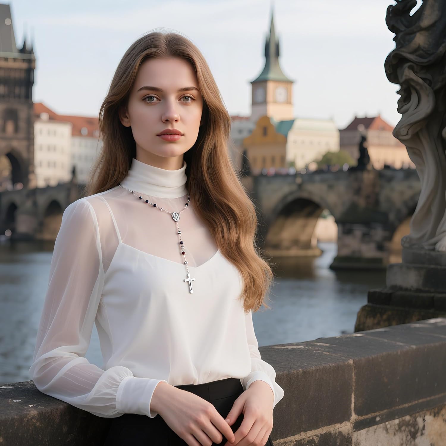 Cross Necklace for Men,Stainless Steel Pendant,Christian Cross Pendant with 18-20 Inches Chain,Mens Necklace Jewelry Gifts For Dad,Friends,Brother - Image 6