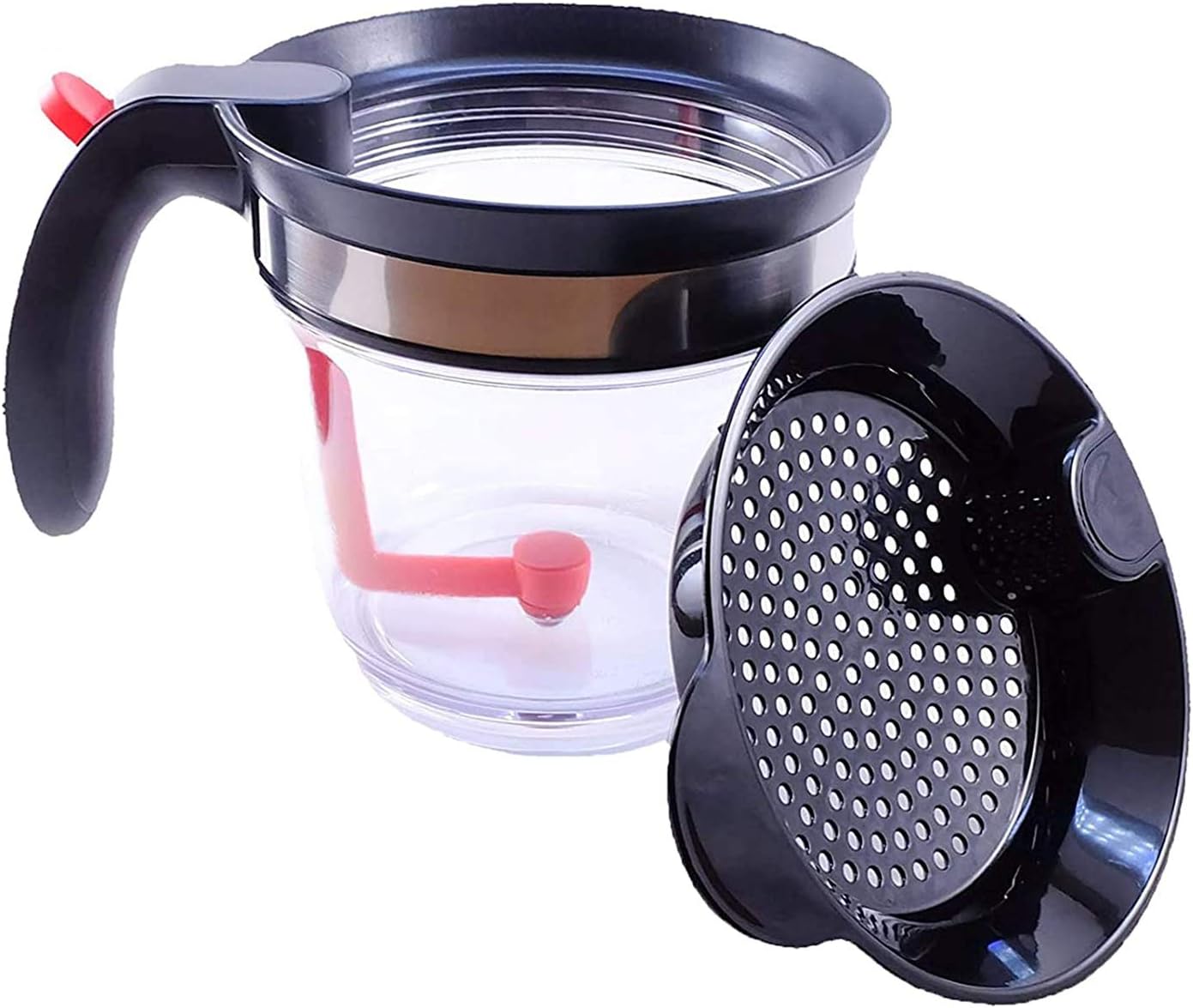 Gravy Fat Separator, With Bottom Release Strainer 1L Grease Separator Cup, Fat Skimmer for Cooking