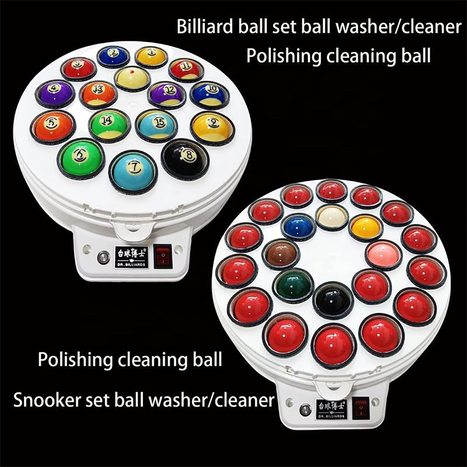 Picker Ball Pilar, 2 w 1 Maszyna do czyszczenia 16/22 kulek Bilards Automatyczne czyszczenie Maszyna do czyszczenia piłek Czyszcząca Piłka do czyszczenia piłek nadaje się do bilarda zestaw piłek