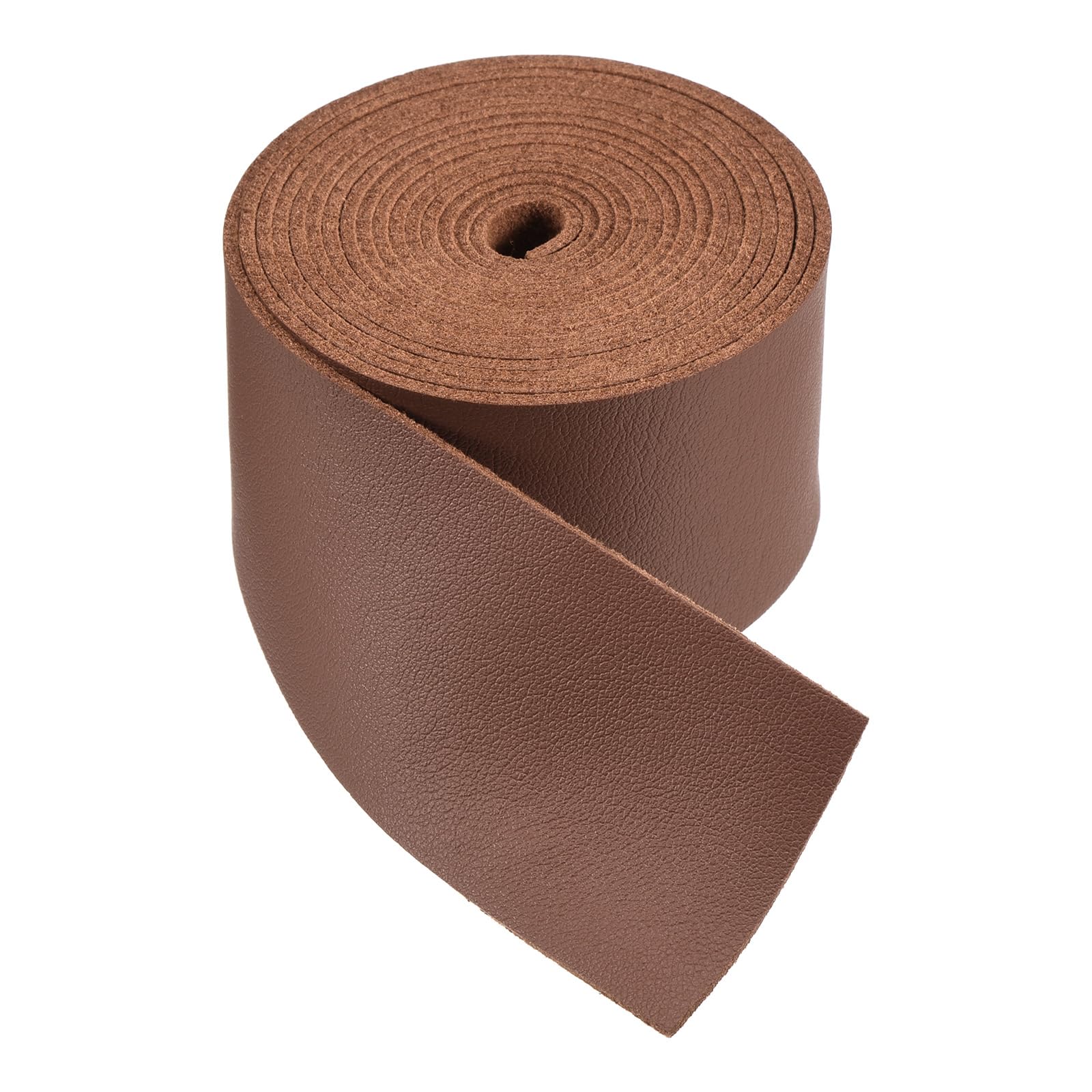 DMiotech Red Brown Faux Leather Strap 1.6 Inch Wide 78 Inch Long Flat Leather Belt Strip 1.3mm Thick Single Sided Cord for Arts Craft DIY Traction Ropes