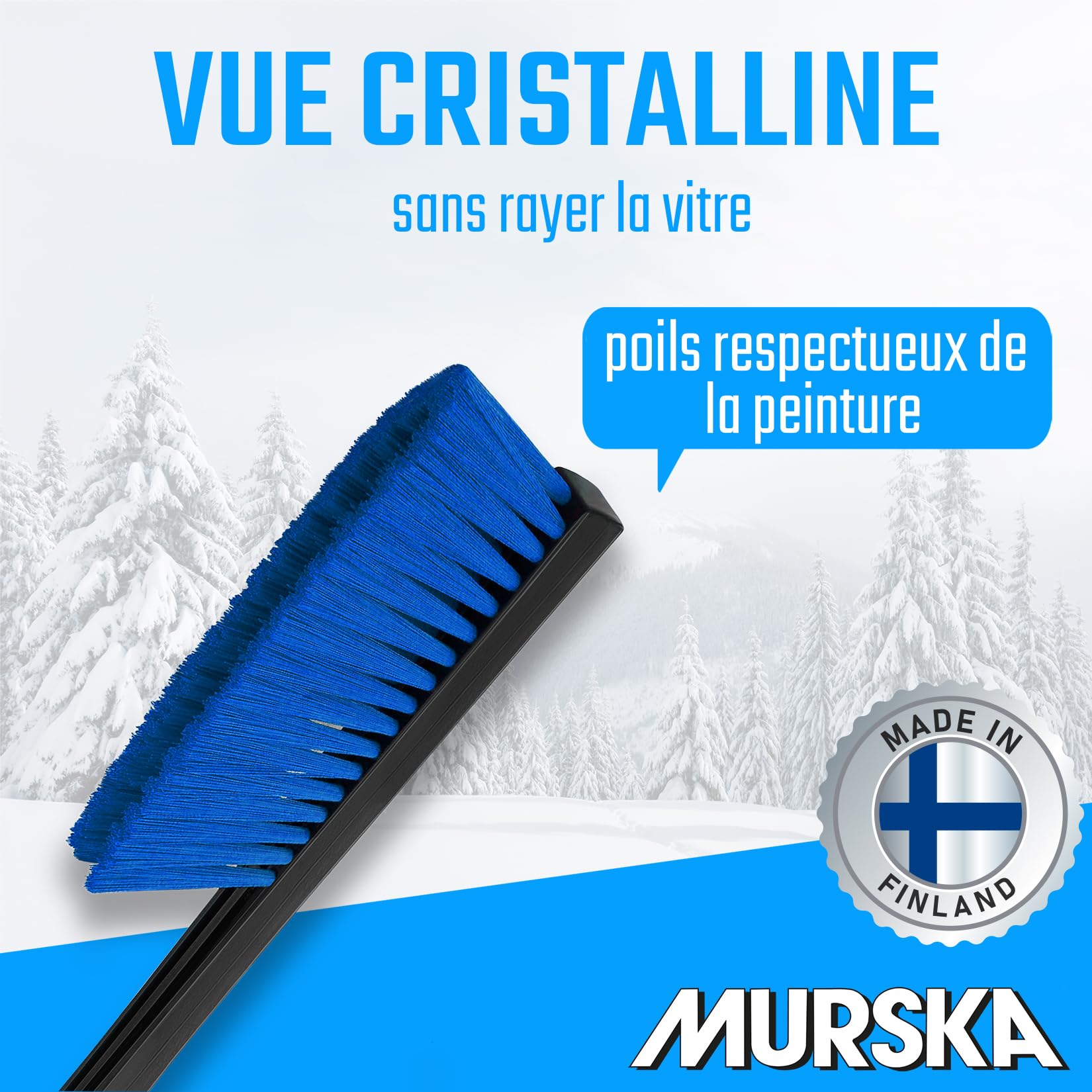 L & P Car Design L&P A059 Lot de 2 Balai Neige Voiture Balayette Neige Voiture Brosse Neige Voiture Murska de Finlande Balais à Neige pour Auto (Lot de 2 - Couleur aleatoire)