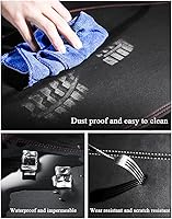 Vista 8 de Rifoda Alfombrilla para cubierta de tablero de Toyota Camry para Camry 2021, 2020, 2019, 2018, material de cuero, cubierta de parasol