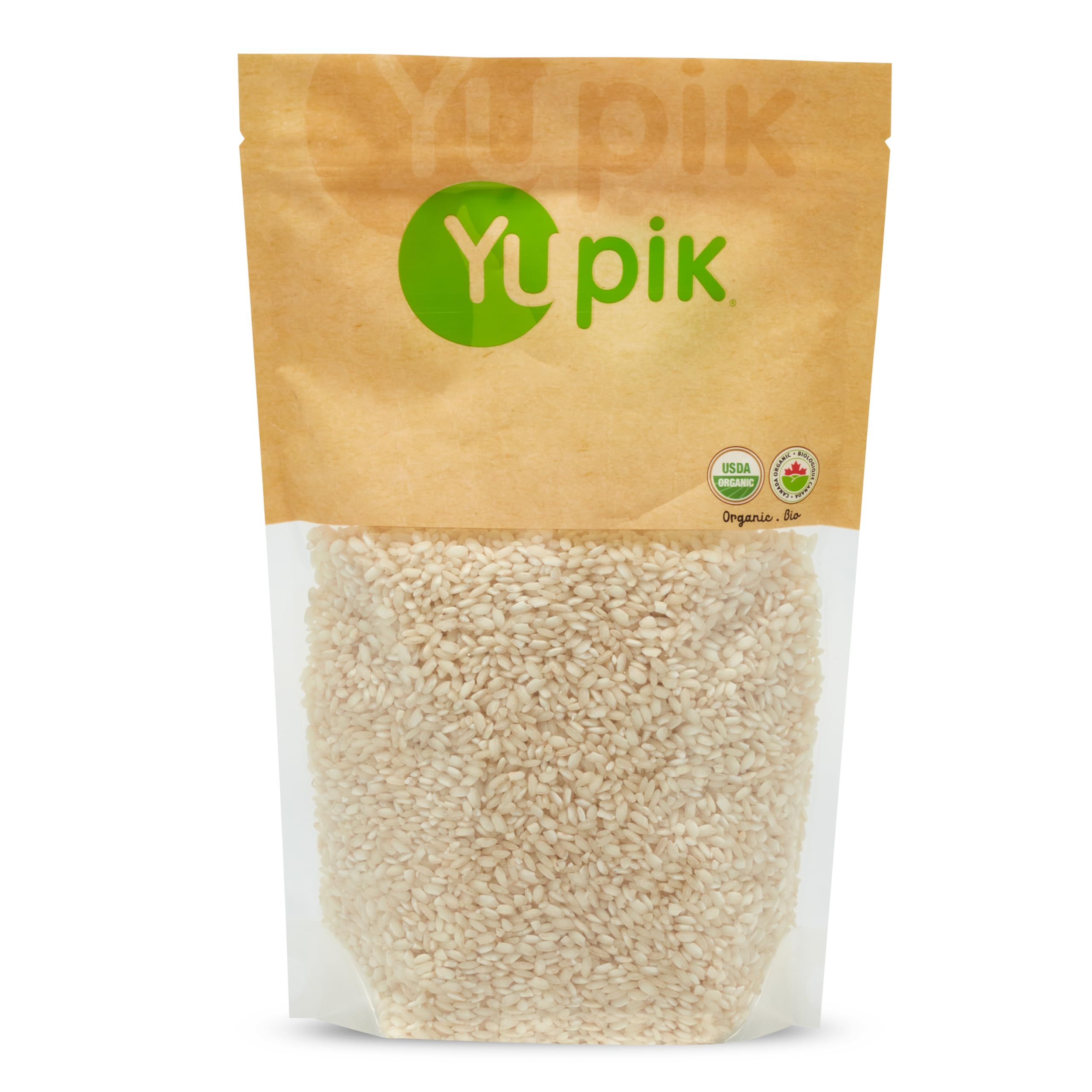 Yupik Organic Arborio Rice, 2.2 lb (35.2 oz), Gluten-Free, Vegan, Non-GMO, USDA Certified, Perfect for Creamy Risottos, Hearty Side Dishes & Salads