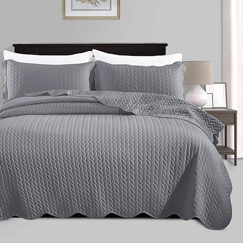 Vista 431 de IR Imperial Rooms - Juego de colcha individual (68 x 86 pulgadas) + 1 funda de almohada (20 x 26 + 2 pulgadas), 2 piezas, ligera, reversible