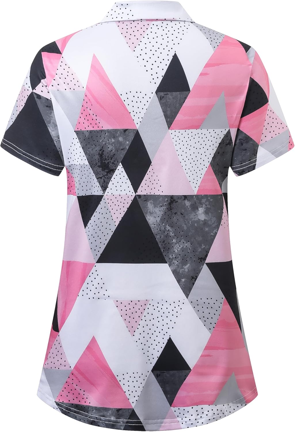 Womens Golf Polo Shirts V Neck Short Sleeve Tennis Shirt Moisture Wicking Plus Size Workout Tops M-4XL - Image 4