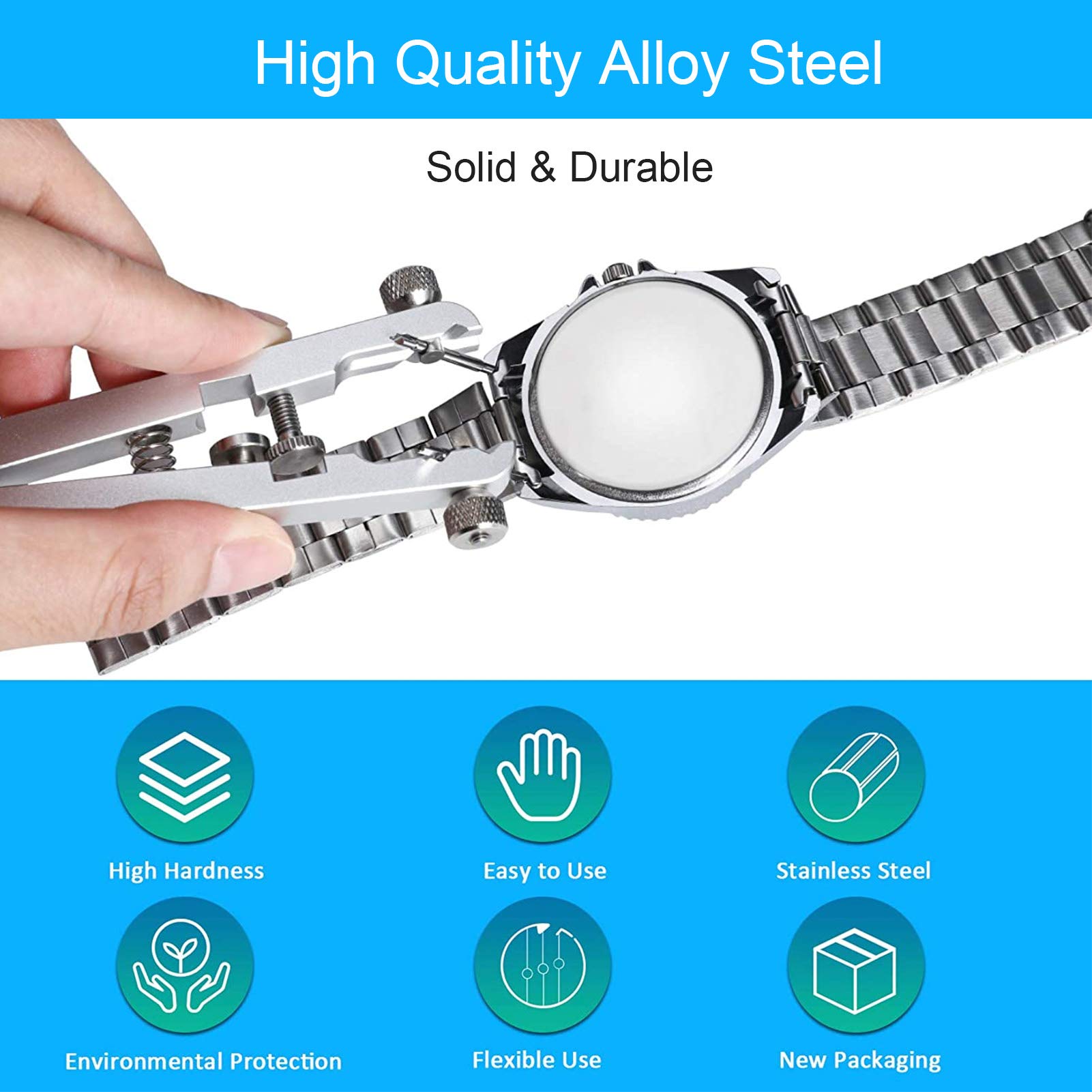 Spring Plier Tool, Alloy Steel Watch Bracelet Remover Watch Bands Repair Removing Tool