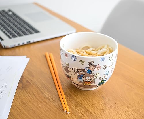 Miniatura 4 de Surreal Entertainment Avatar The Last Airbender Juego de vajilla de cerámica japonesa  Incluye tazón de ramen de 18 onzas y palillos de cerámica