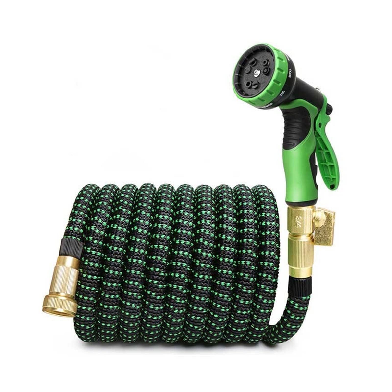 Manguera de jardín Manguera de goma mágica extensible Manguera de plástico ligera resistente al desgaste for riego de jardines(Garden hose set,100ft)