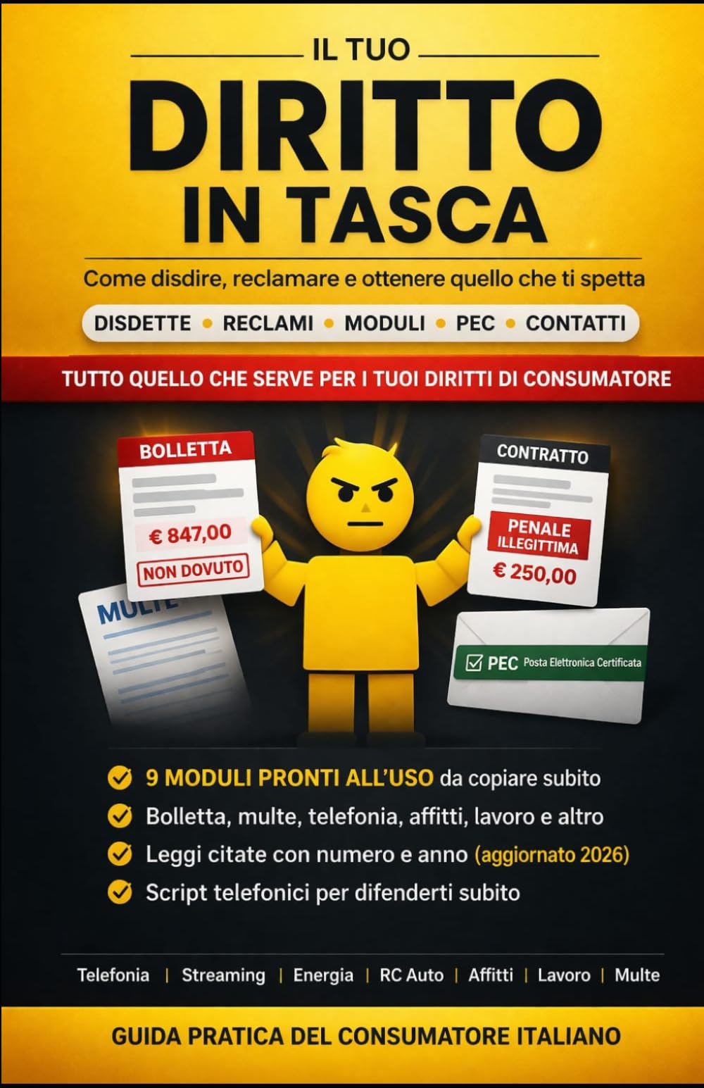 Il tuo DIRITTO in tasca: Reclami, disdette, recessi, contestazioni, tutto quello che c'è da sapere con moduli pronti all'uso